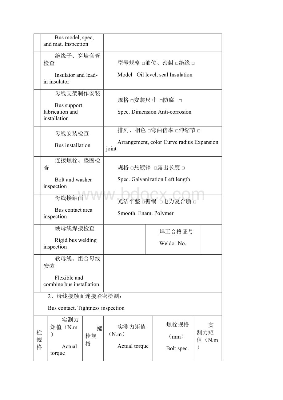 电气仪表工程安装调试记录Word格式.docx_第2页