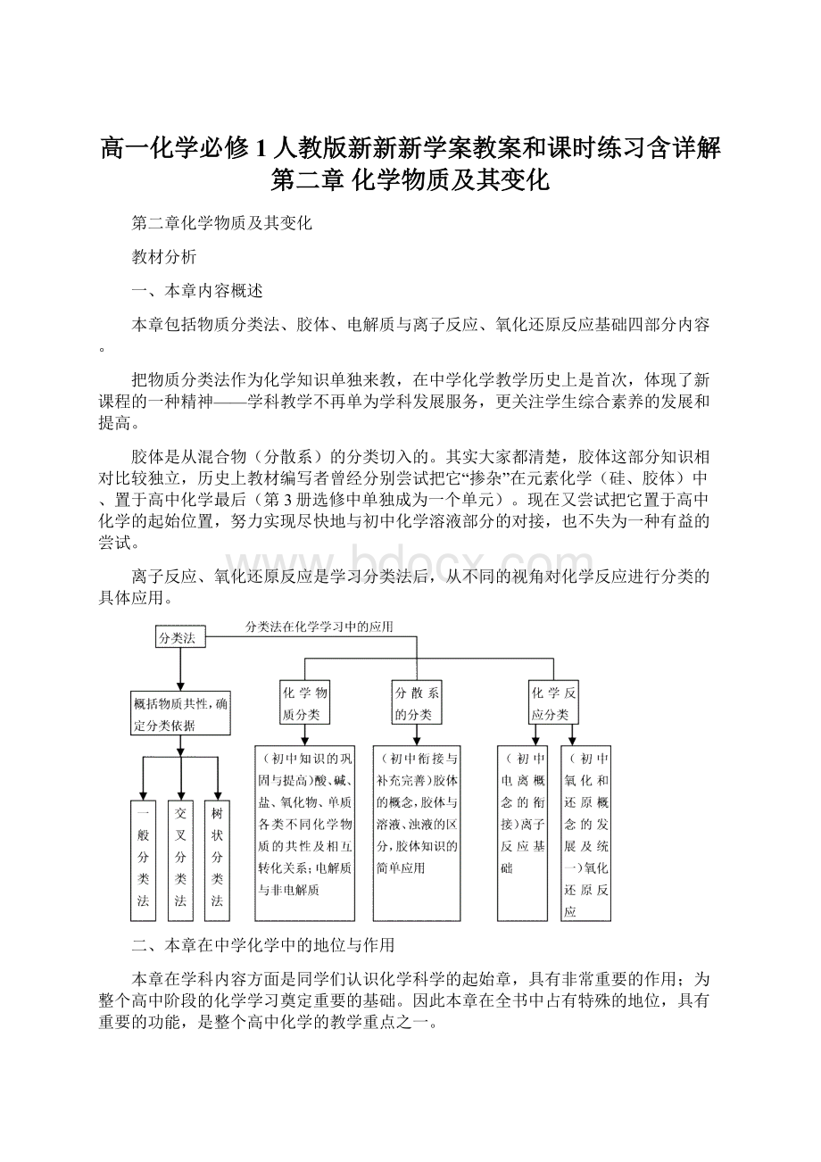 高一化学必修1人教版新新新学案教案和课时练习含详解第二章 化学物质及其变化Word格式文档下载.docx_第1页