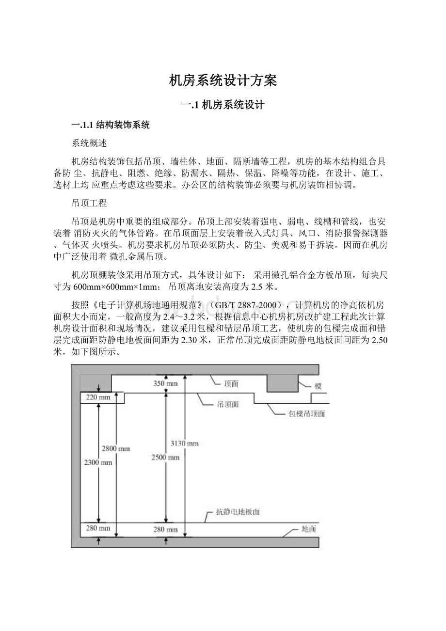 机房系统设计方案Word文档下载推荐.docx