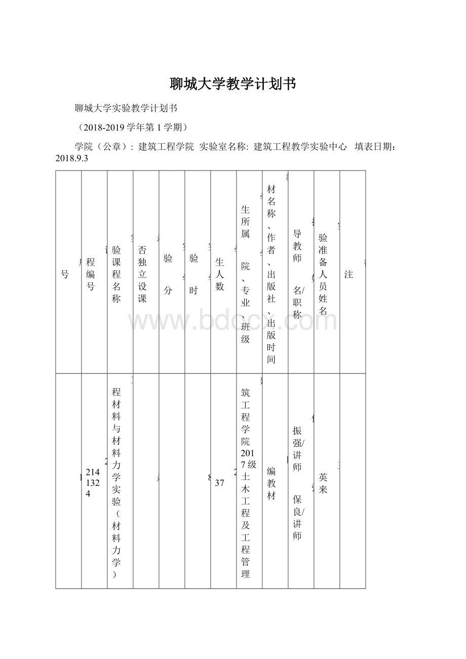 聊城大学教学计划书Word文件下载.docx_第1页