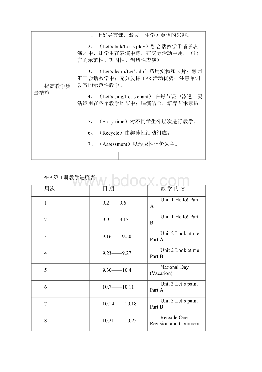 学年PEP人教版小学英语三年级上册全套全册全英精品教案Word文档格式.docx_第2页