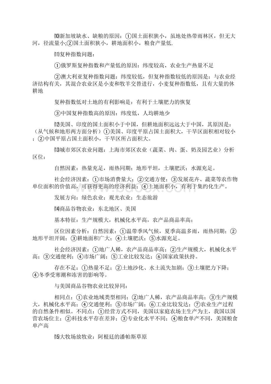 高考地理答题要点 农业专题.docx_第2页