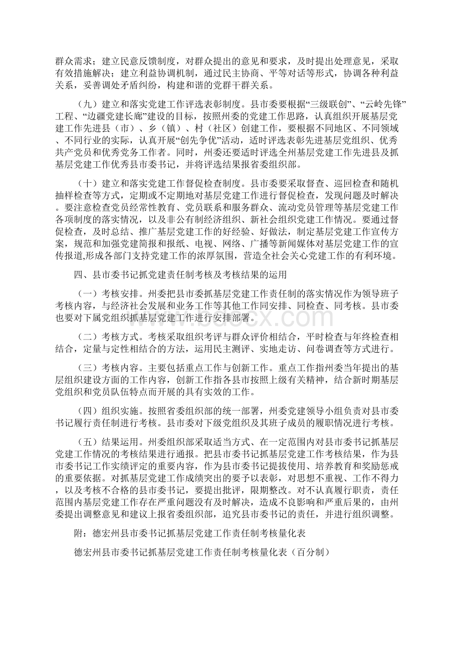 德宏州建立县市委书记抓基层党建工作责任制.docx_第3页