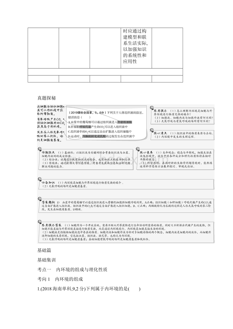 专题15 人体的内环境与稳态试题部分.docx_第2页