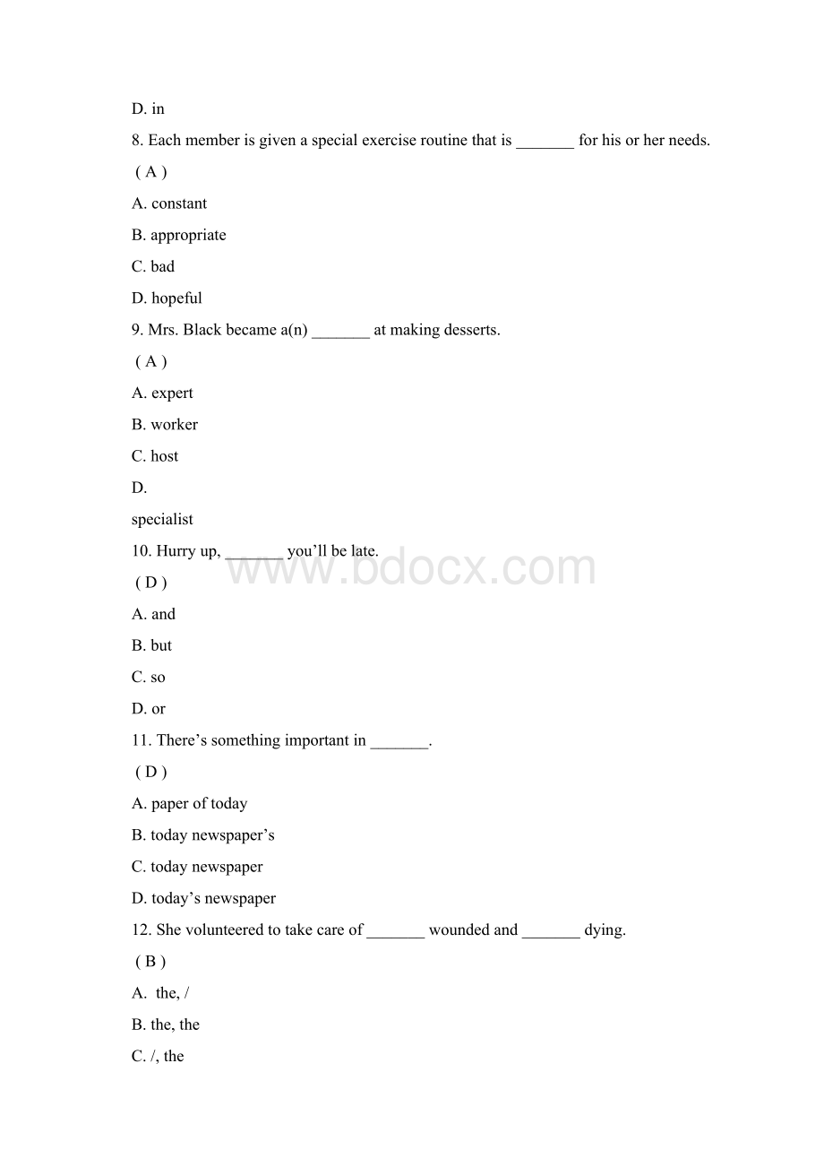 川大《大学英语一》第一次作业.docx_第3页