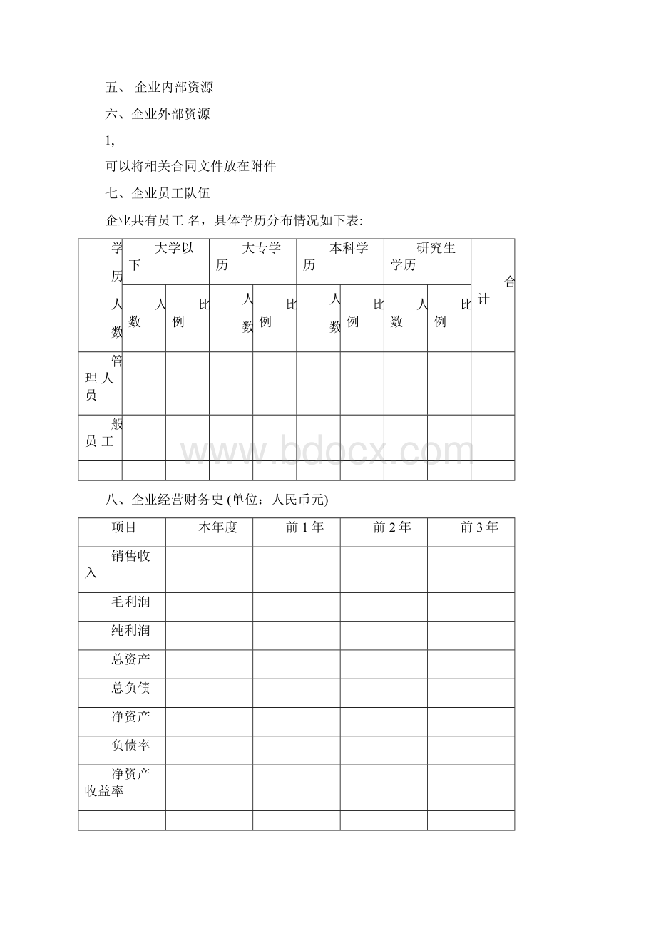 史上最完整的商业计划书模板1Word格式文档下载.docx_第3页