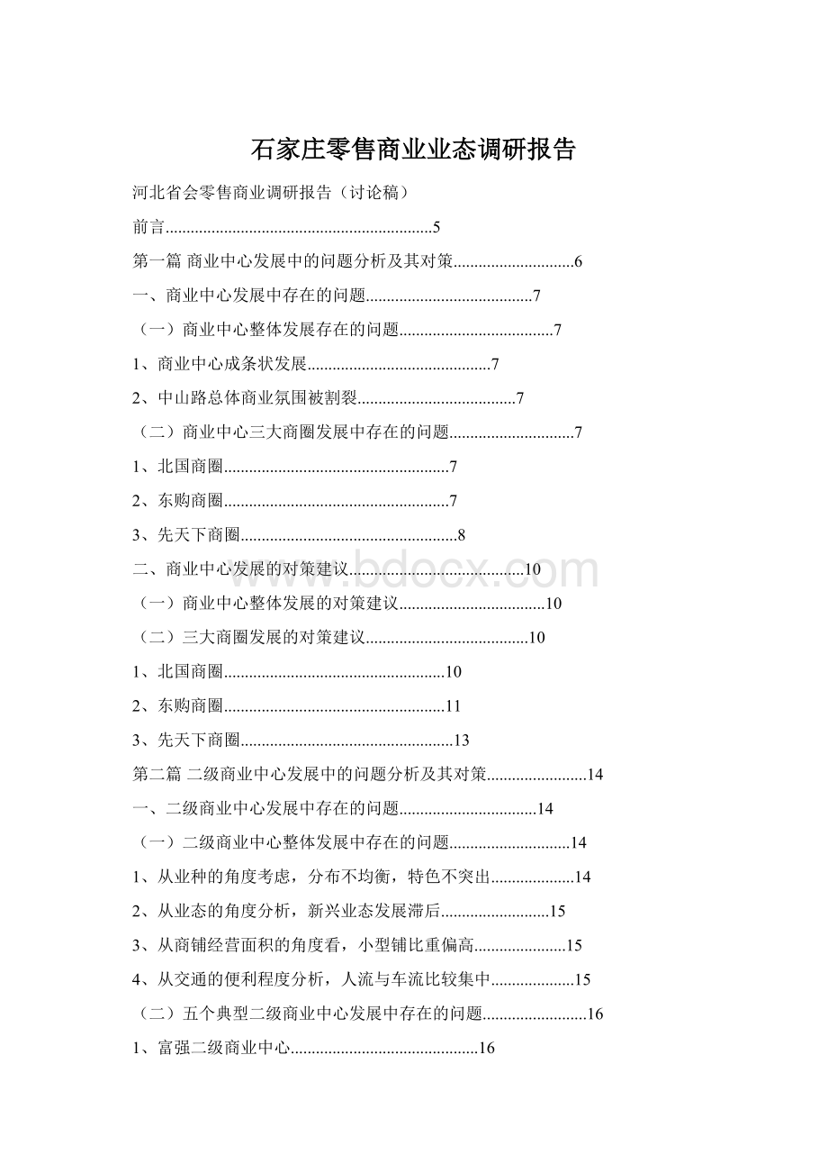 石家庄零售商业业态调研报告.docx