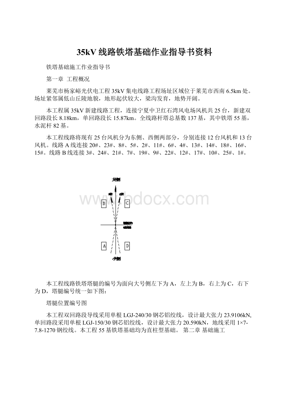 35kV线路铁塔基础作业指导书资料.docx