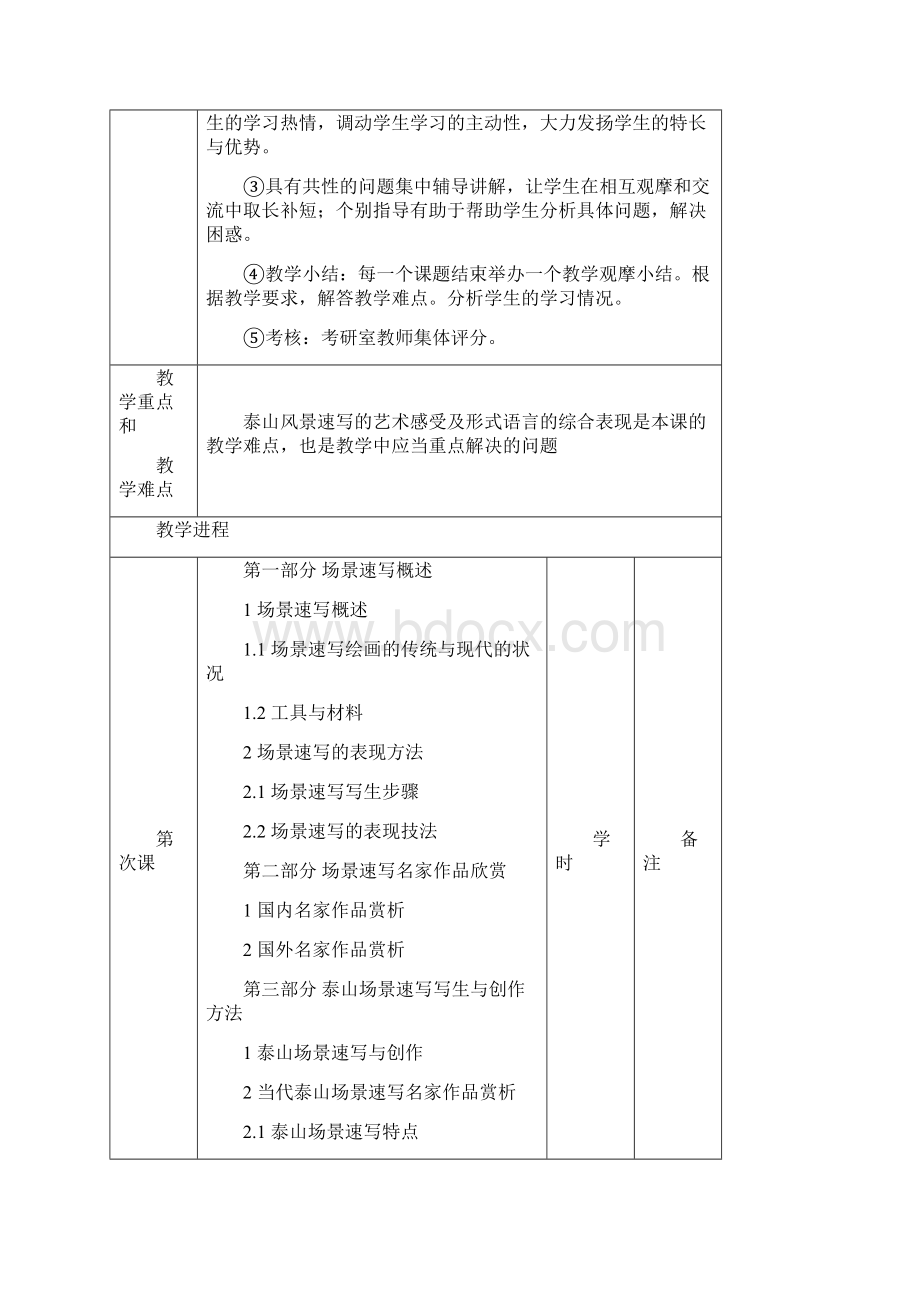 《速写基础场景泰山风景》教案李天军Word文档格式.docx_第3页