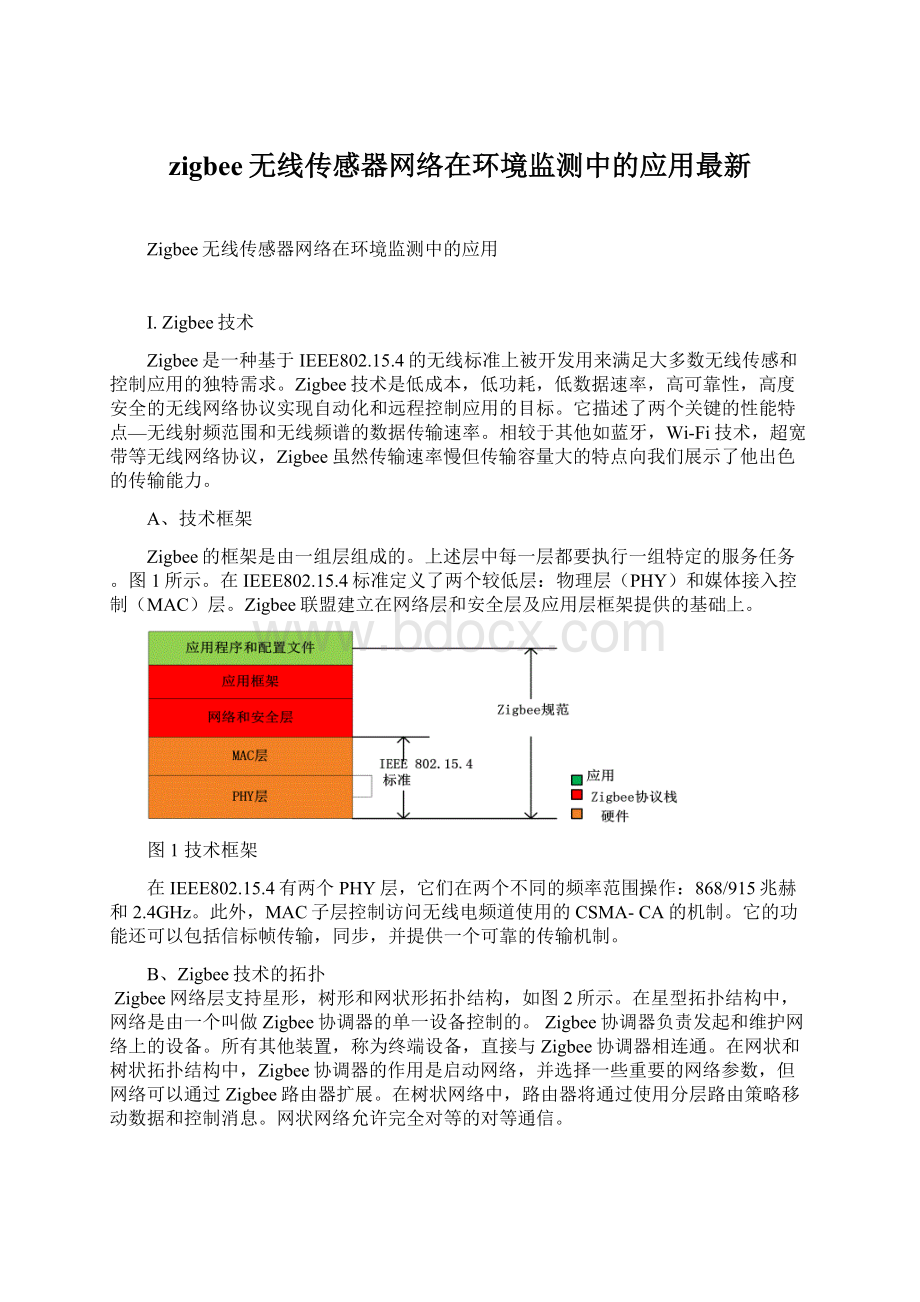 zigbee无线传感器网络在环境监测中的应用最新.docx_第1页