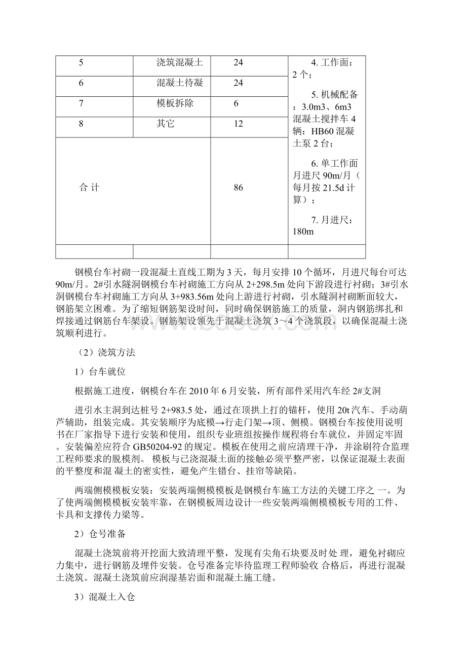 2#引水隧洞衬砌施工方案.docx_第2页