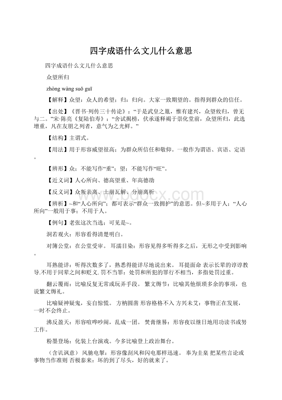 四字成语什么文儿什么意思.docx