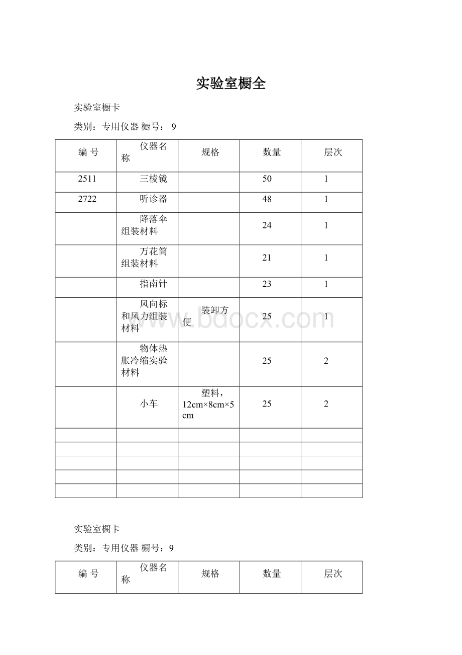 实验室橱全文档格式.docx