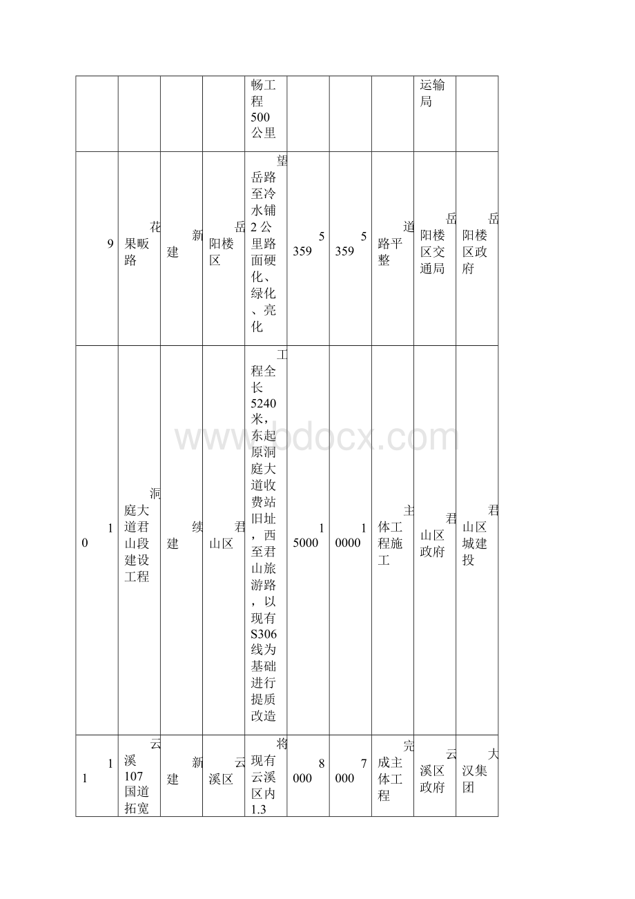 岳阳市重大建设项目Word文件下载.docx_第3页