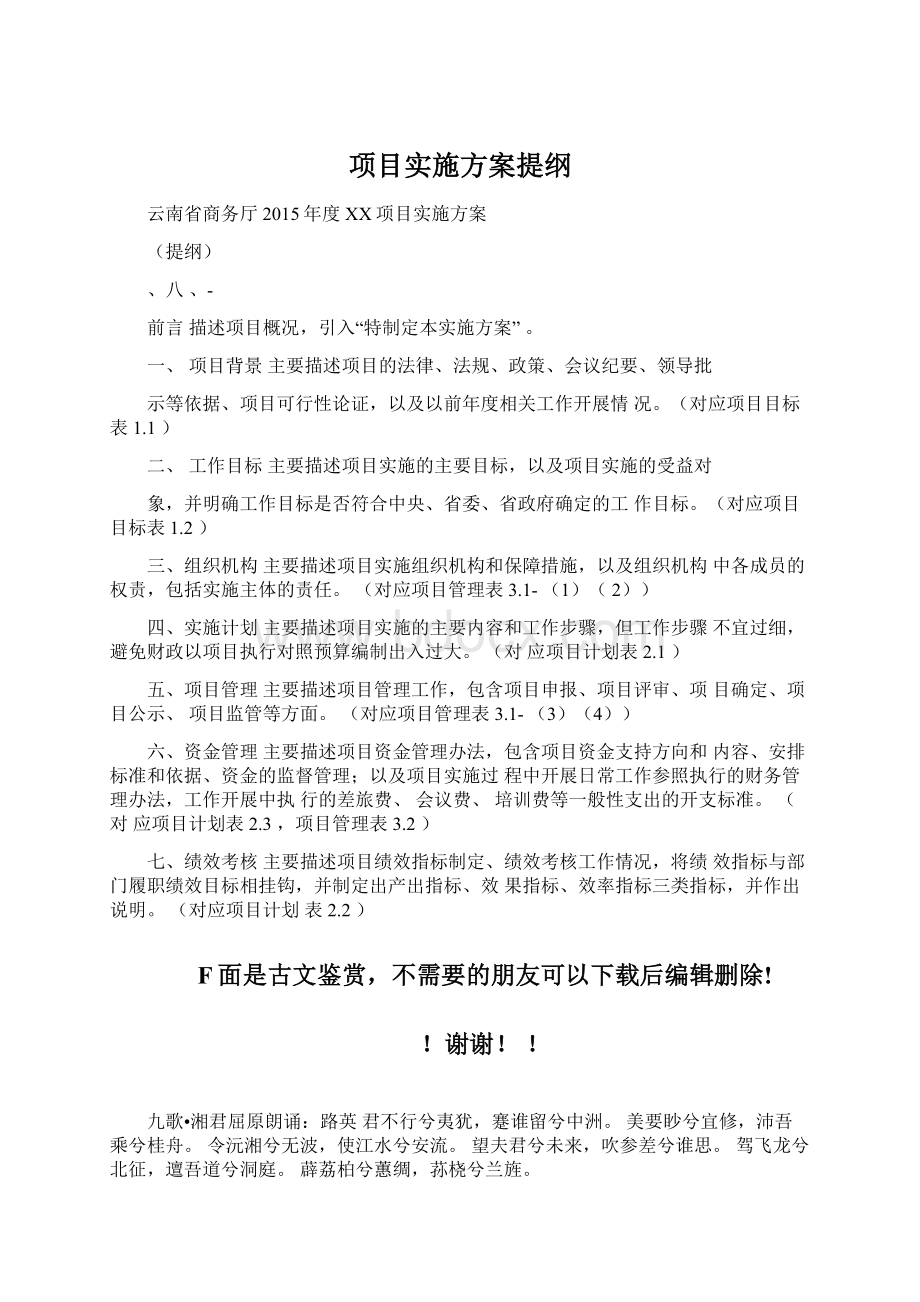 项目实施方案提纲.docx