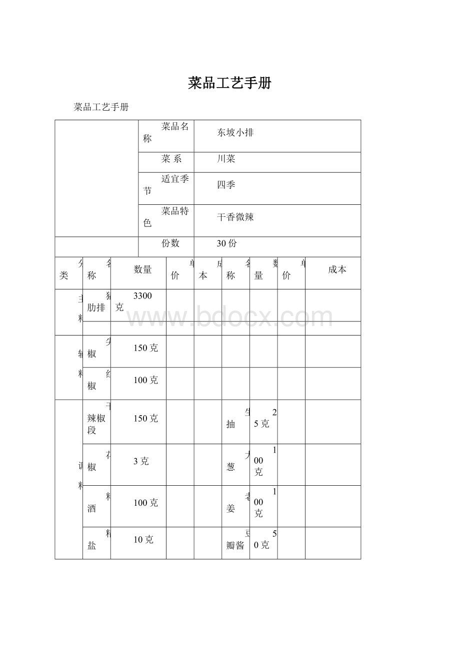 菜品工艺手册.docx_第1页