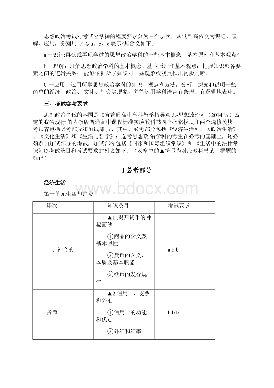 浙江省学考选考政治考试说明书.docx_第2页