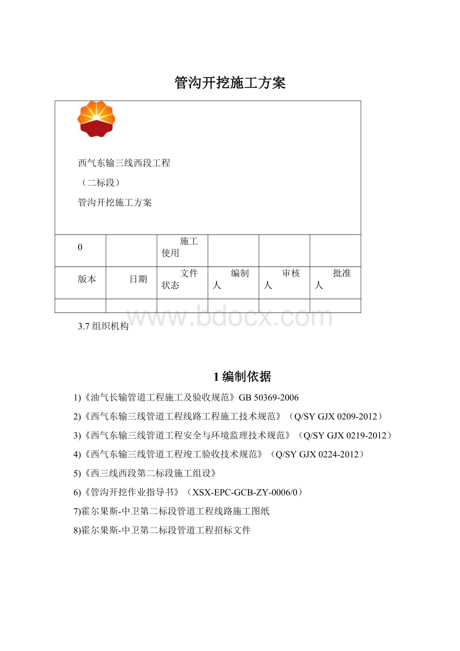 管沟开挖施工方案.docx