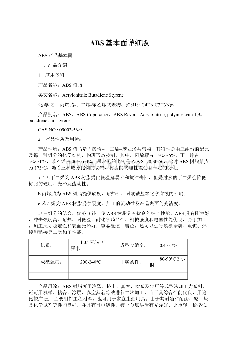 ABS基本面详细版Word文档格式.docx