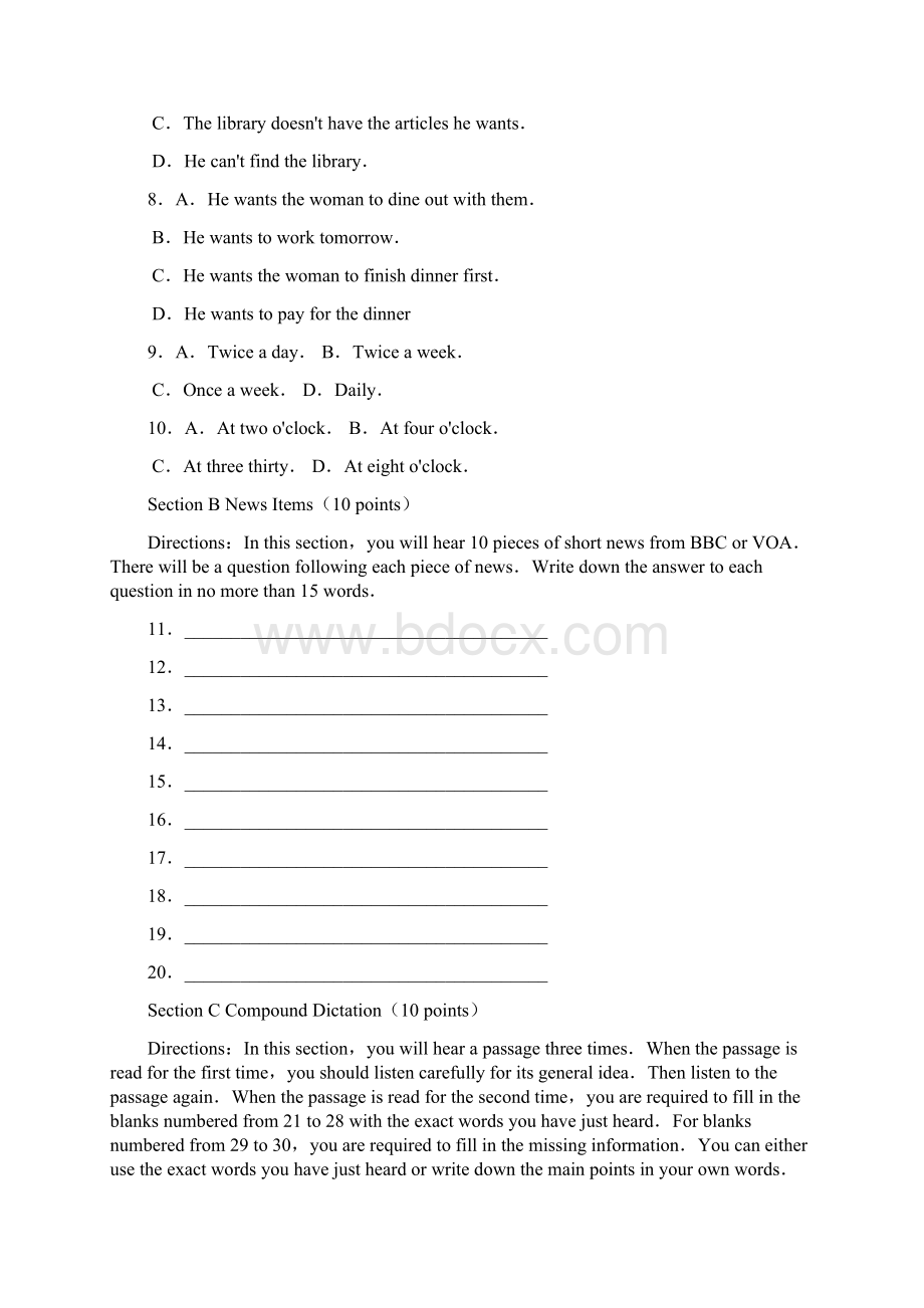 全国大学生英语竞赛C类初赛真题及答案汇总.docx_第2页