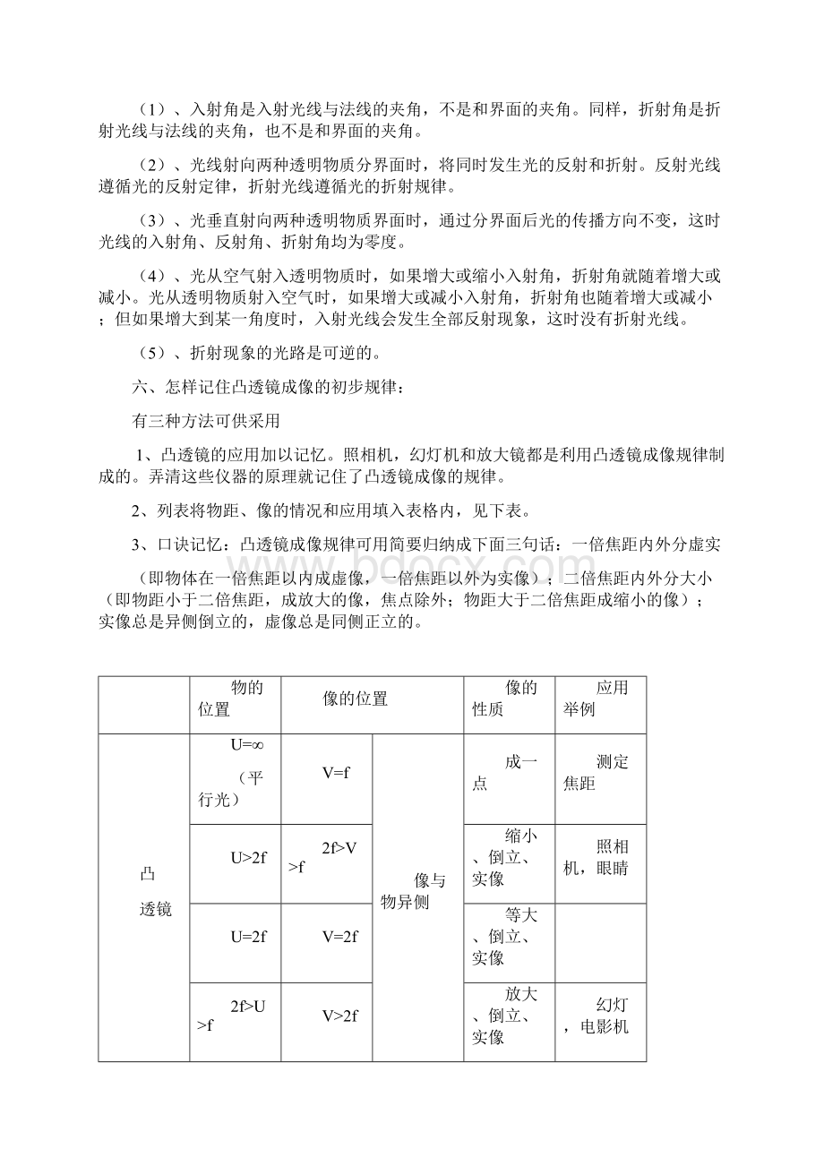 中考物理专题《光学》复习教案《光》人教版Word格式.docx_第3页