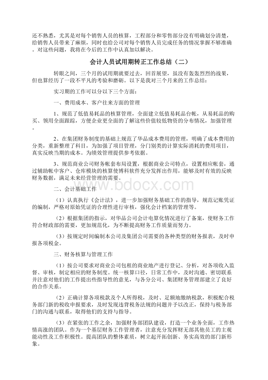 会计人员试用期转正工作总结.docx_第2页