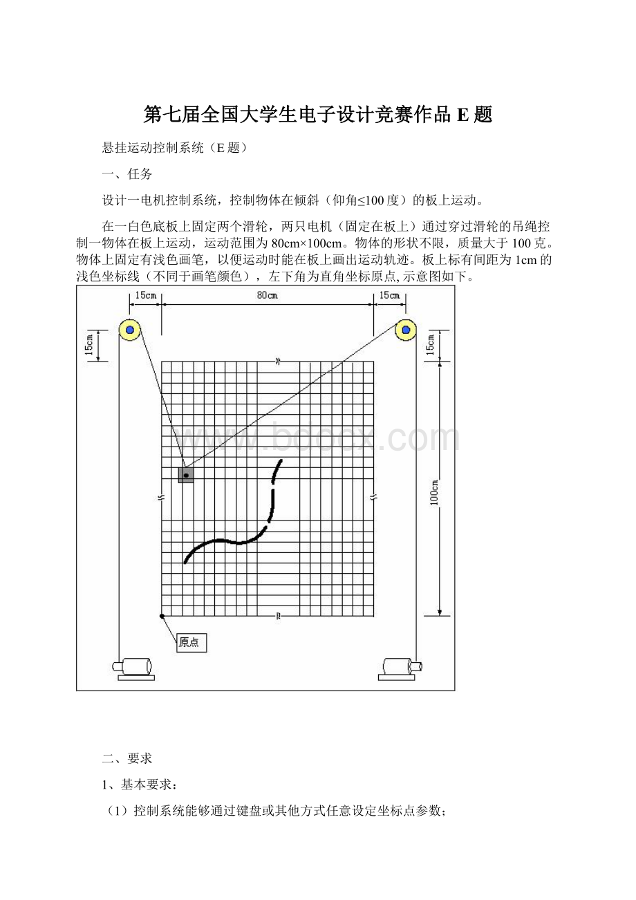 第七届全国大学生电子设计竞赛作品E题Word文件下载.docx_第1页