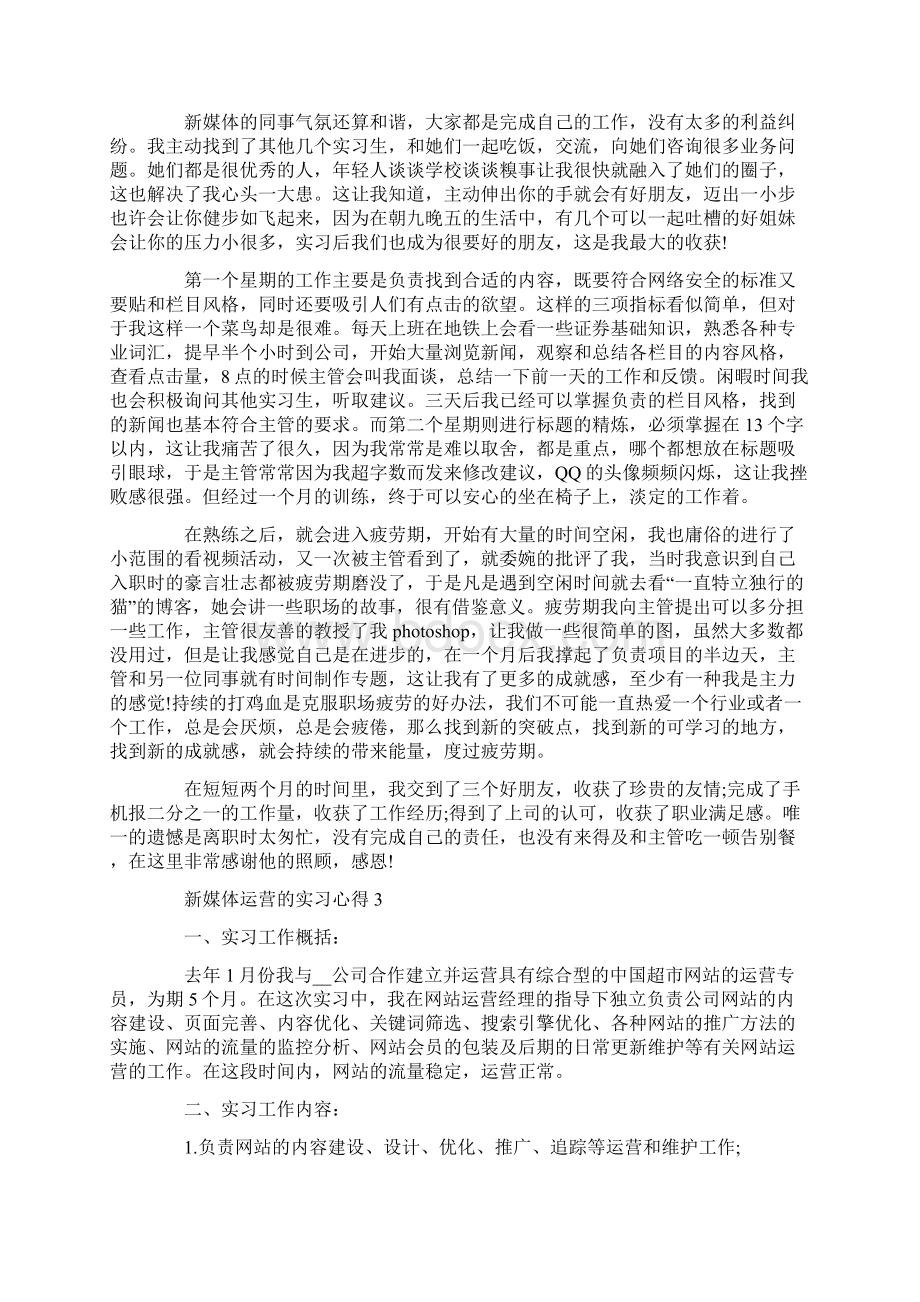 精选新媒体运营的实习心得Word文件下载.docx_第2页