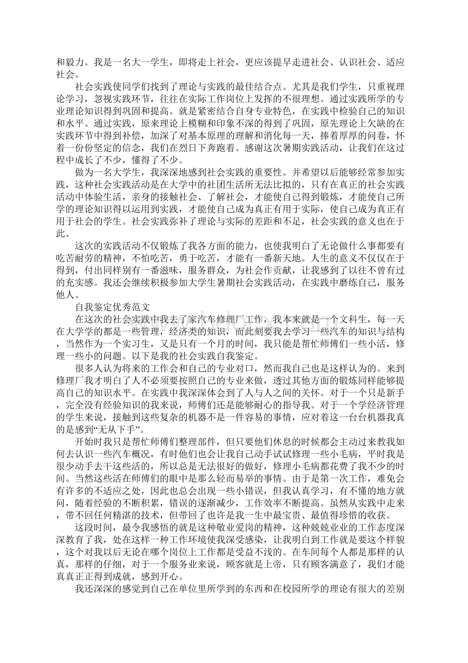 个人实践活动自我鉴定范文精选五篇.docx_第3页