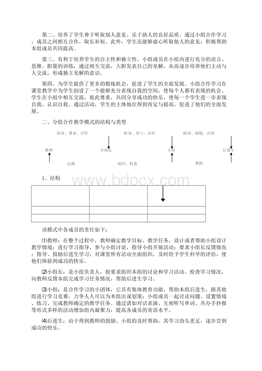 初中英语分组合作教学模式的探究与实践Word文件下载.docx_第2页