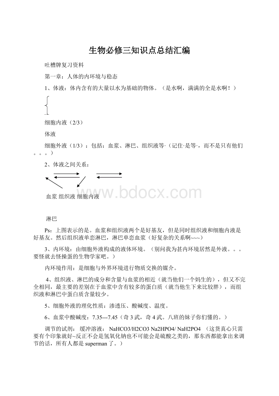 生物必修三知识点总结汇编Word格式文档下载.docx