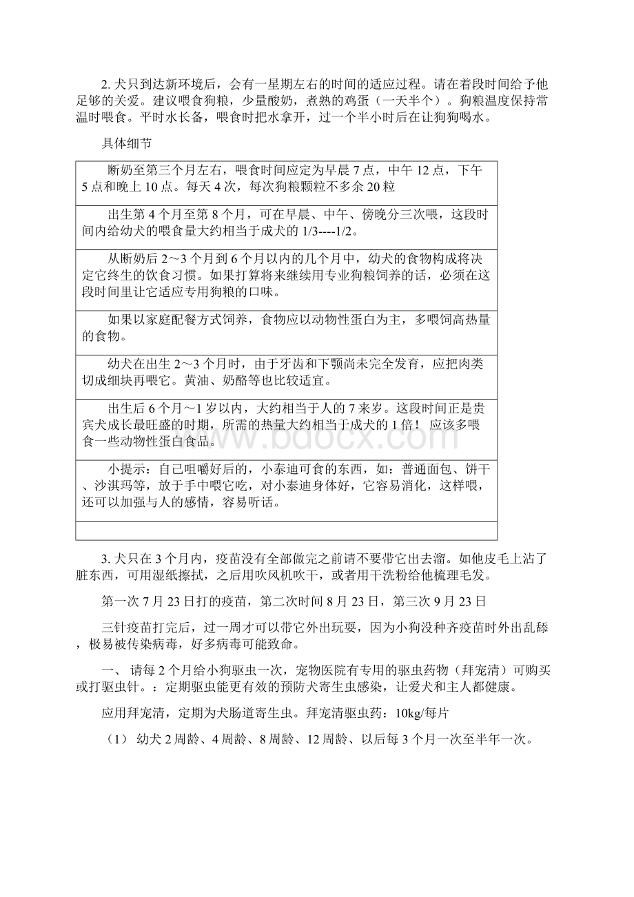 泰迪犬的饲养手册图文自制.docx_第3页