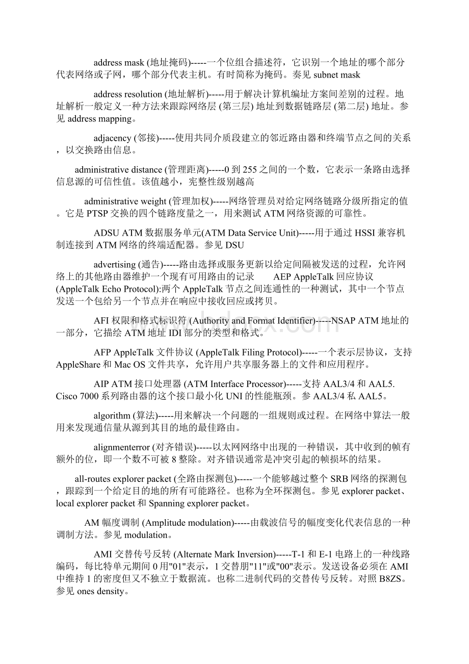 CCNA专业英文词汇全集Word文档格式.docx_第3页