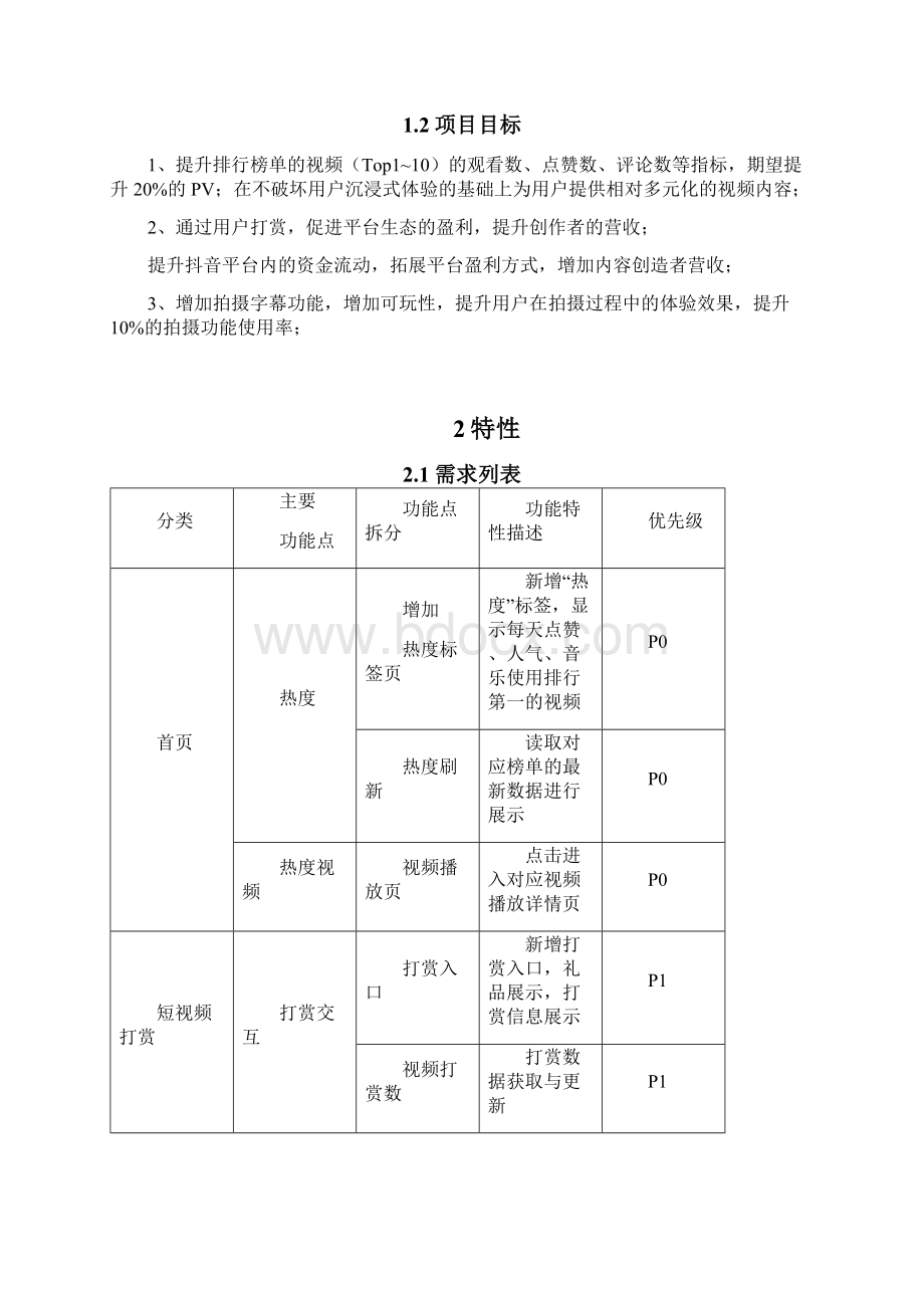 1抖音PRD文档一线大厂产品需求文档.docx_第2页