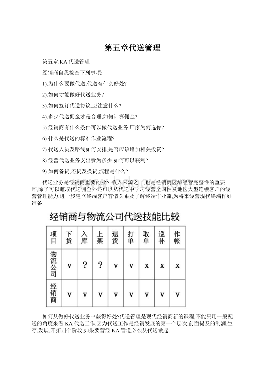 第五章代送管理.docx