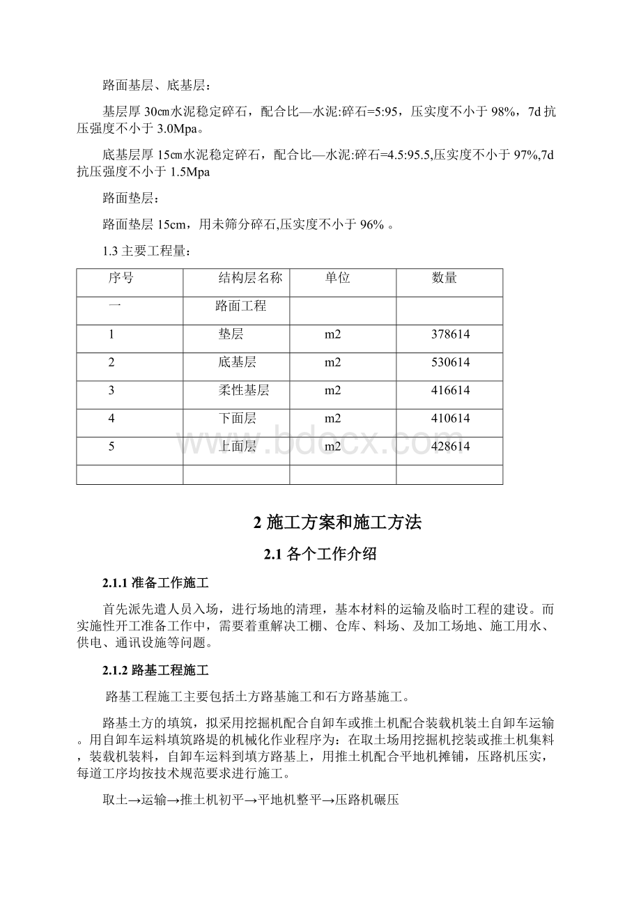 道路工程施工组织课程设计Word文件下载.docx_第2页