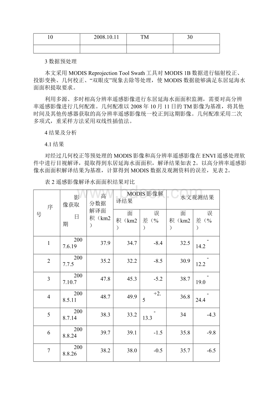 基于多源遥感数据的东居延海水面面积监测对比研究Word下载.docx_第3页