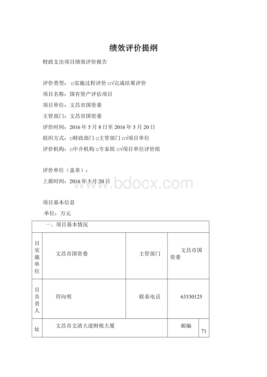 绩效评价提纲.docx