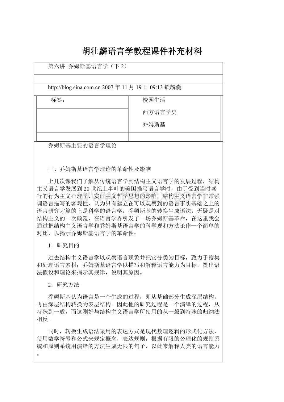 胡壮麟语言学教程课件补充材料文档格式.docx