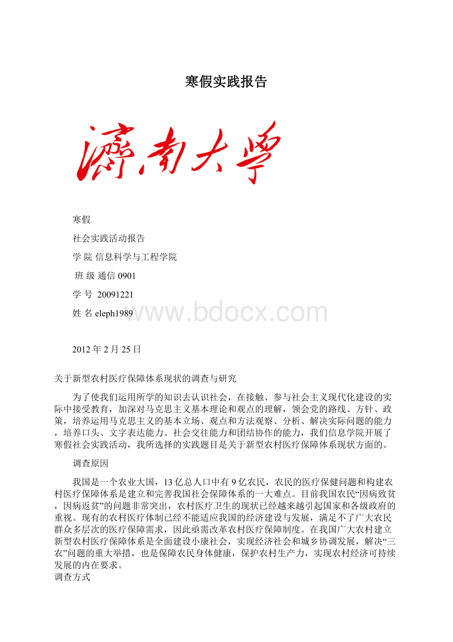 寒假实践报告Word下载.docx