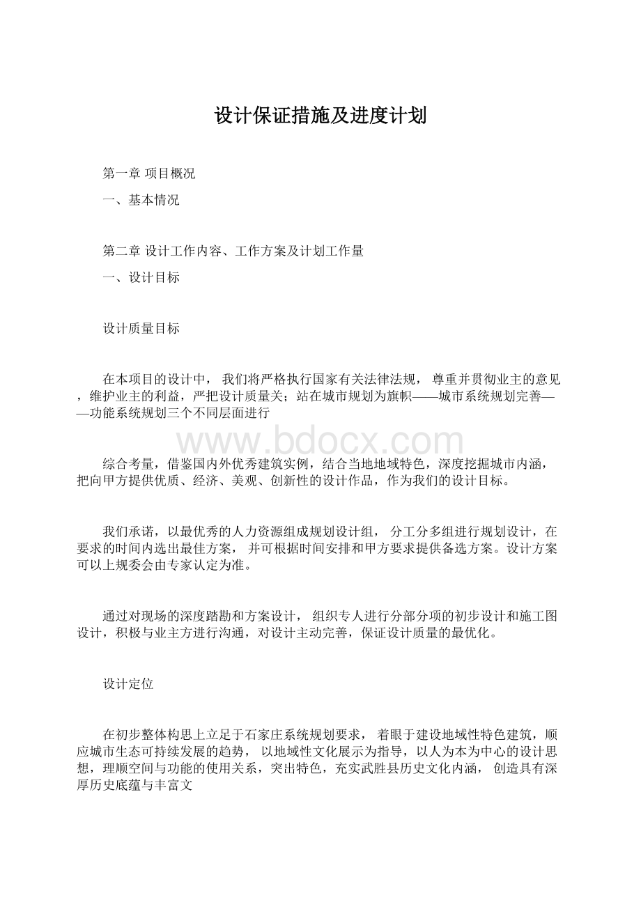 设计保证措施及进度计划.docx