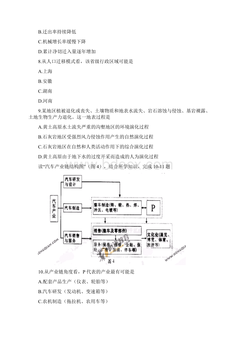 文科综合普通高等学校招生全国统一考试广东卷.docx_第3页