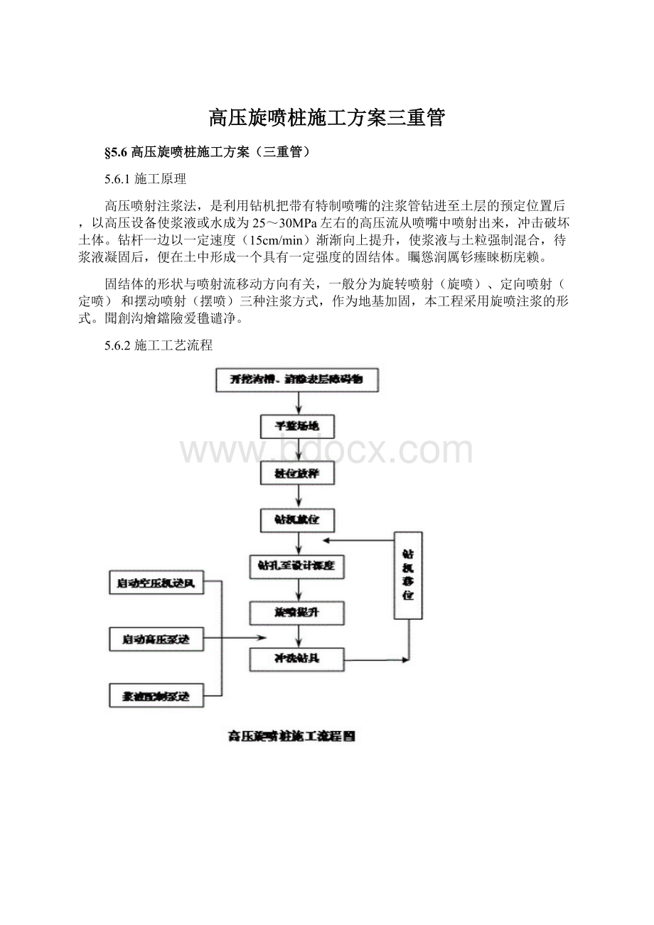 高压旋喷桩施工方案三重管.docx_第1页