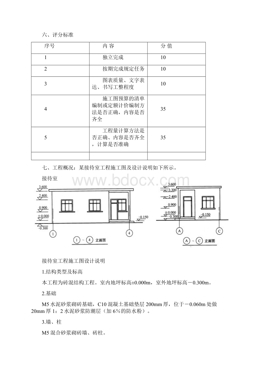 某接待室工程的施工图预算书文档格式.docx_第2页