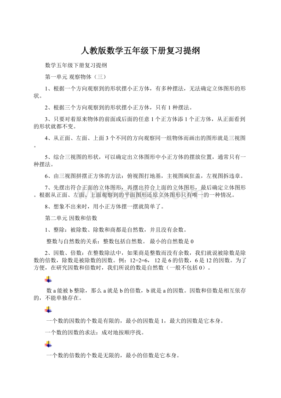 人教版数学五年级下册复习提纲.docx_第1页