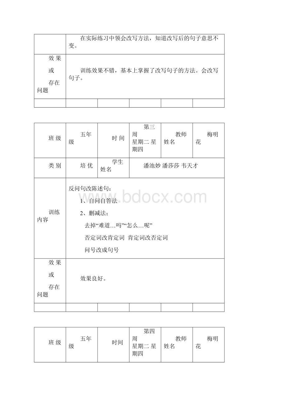 学年度五年级语文培优辅差记录表1.docx_第2页