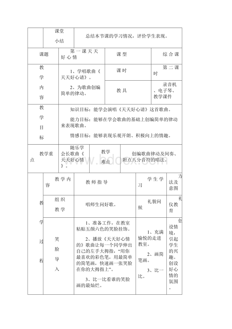 湘教版小学二年级下册音乐全册教案Word下载.docx_第3页