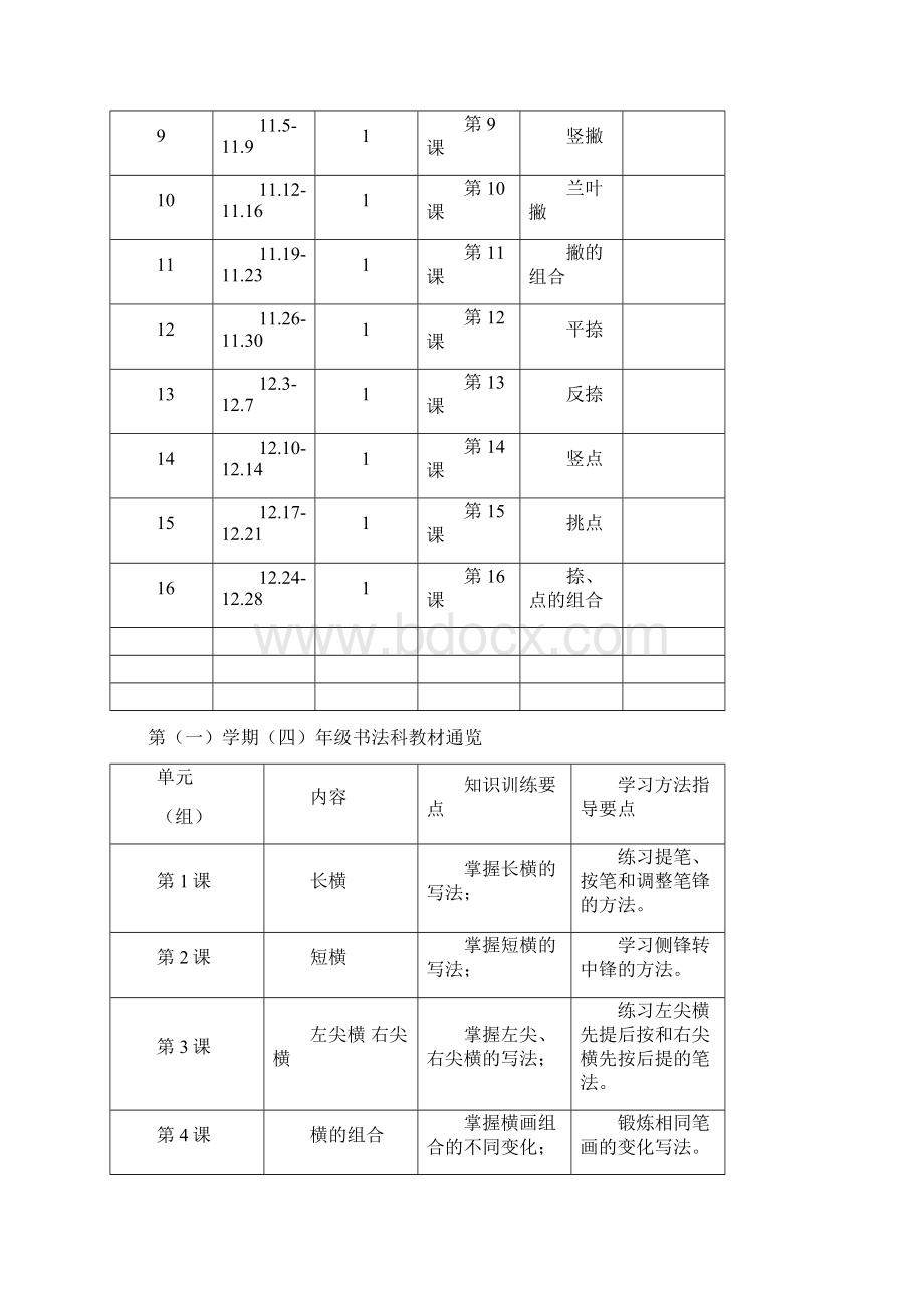 人民美术出版社四年级上册书法教案完整.docx_第2页