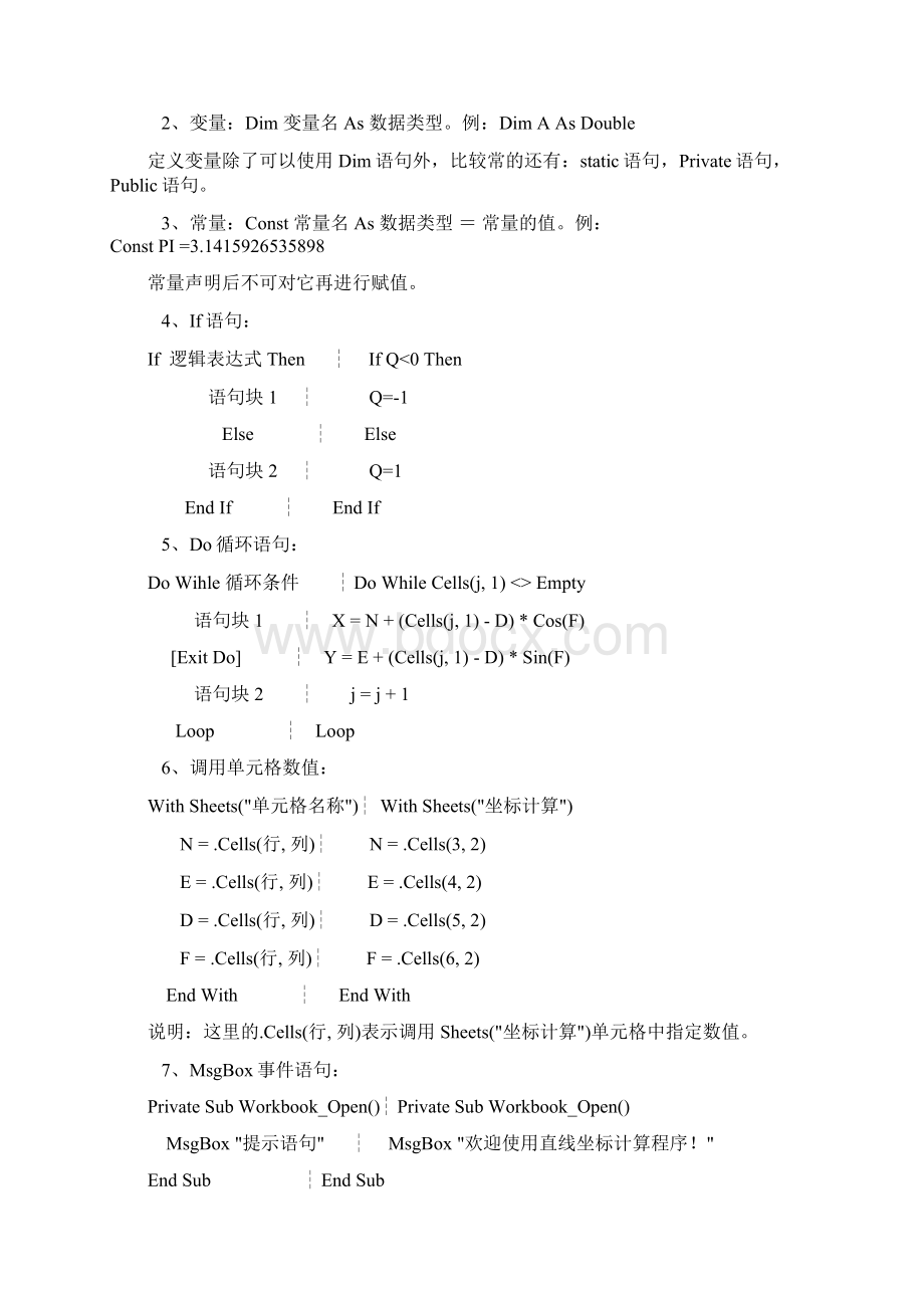 教你如何通过ExcelVBA编写测量坐标计算程序.docx_第2页