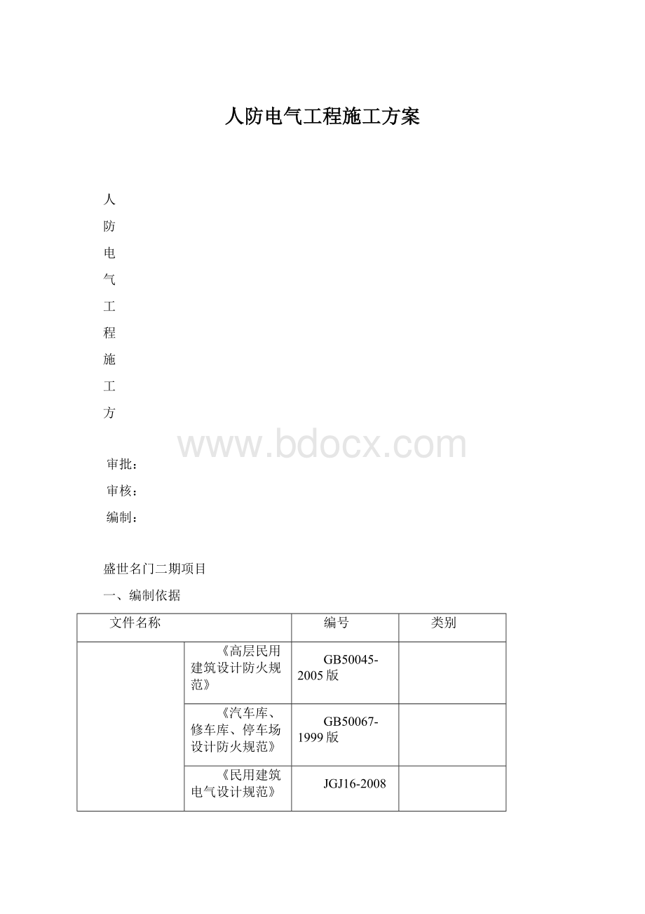 人防电气工程施工方案.docx